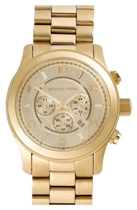 michael kors gold runway watch|michael kors runway chronograph.